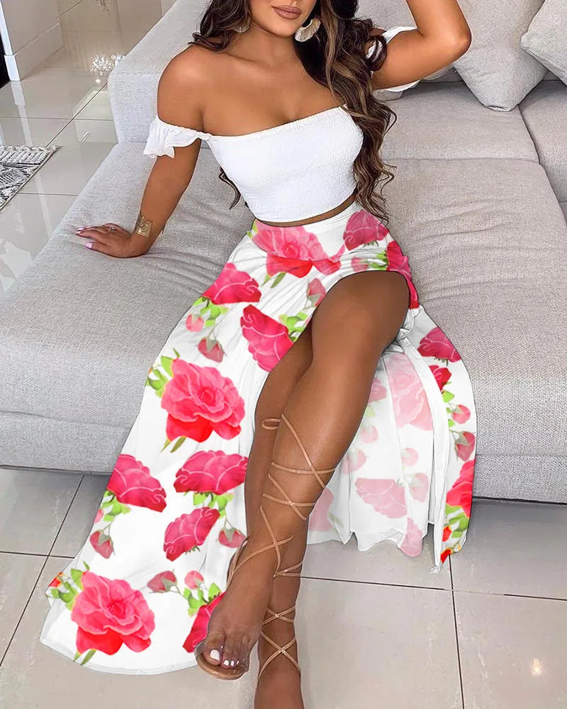 Elegant Women's Dresses Combination Sexy Sets Summer Bohemian Set For Women 2 Piece Sets Women Outfit Summer