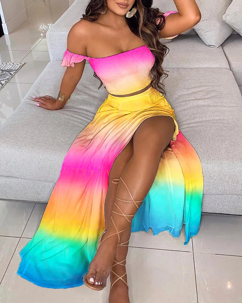 Elegant Women's Dresses Combination Sexy Sets Summer Bohemian Set For Women 2 Piece Sets Women Outfit Summer