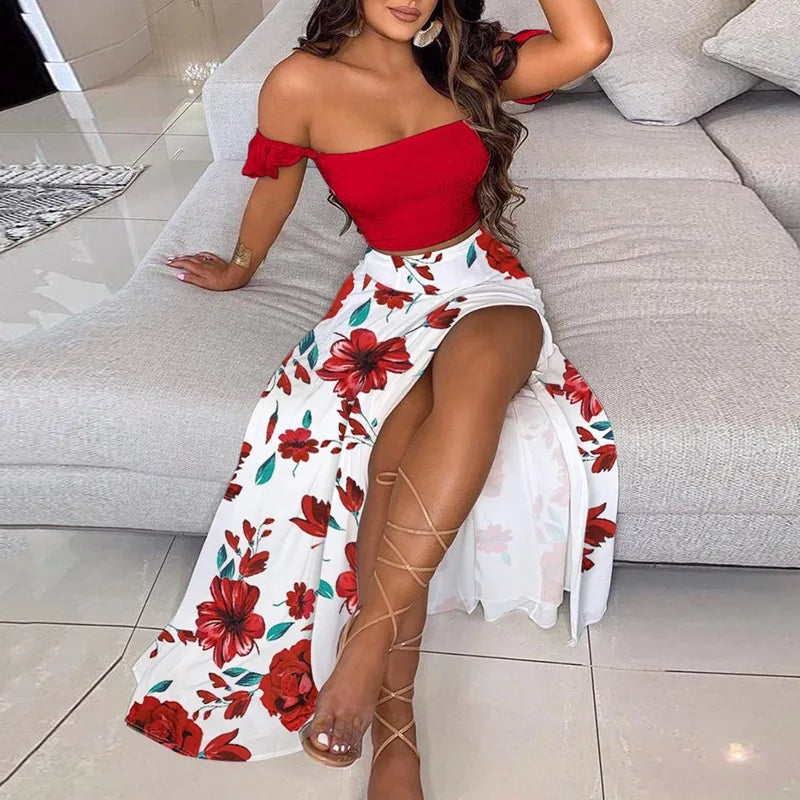 Elegant Women's Dresses Combination Sexy Sets Summer Bohemian Set For Women 2 Piece Sets Women Outfit Summer