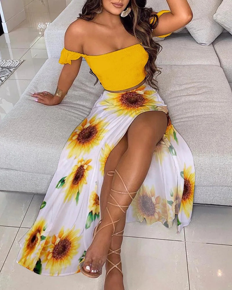 Elegant Women's Dresses Combination Sexy Sets Summer Bohemian Set For Women 2 Piece Sets Women Outfit Summer