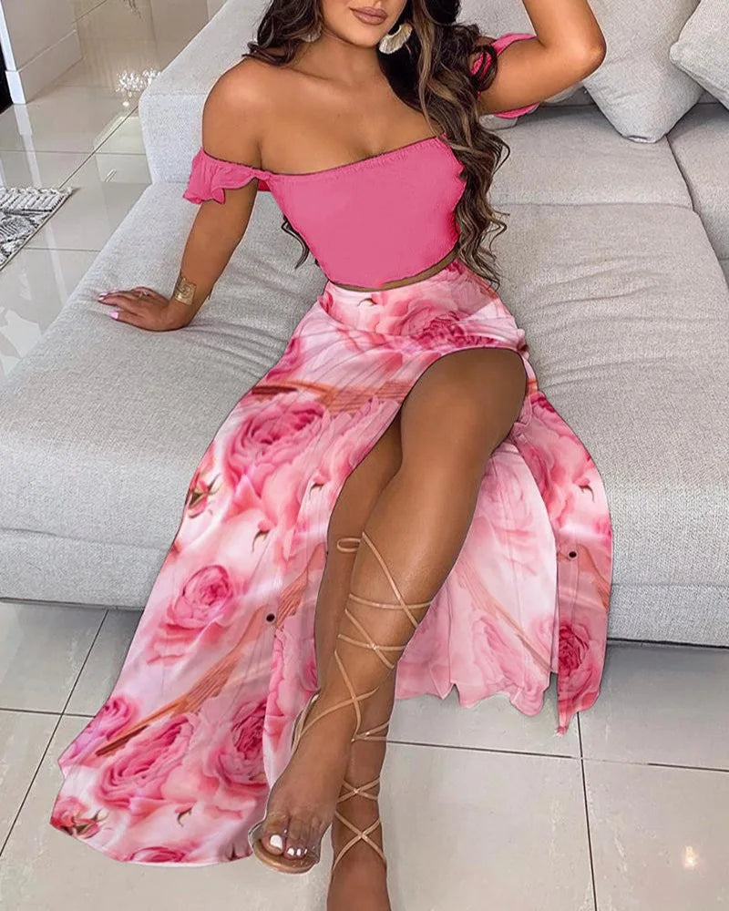Elegant Women's Dresses Combination Sexy Sets Summer Bohemian Set For Women 2 Piece Sets Women Outfit Summer